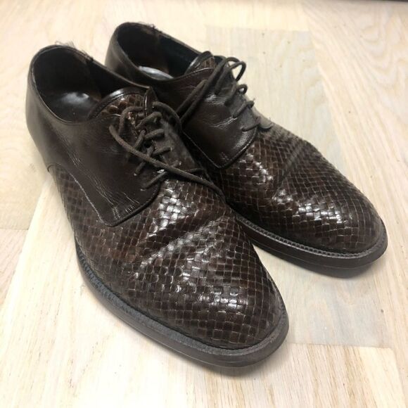 Stephane Kelian Brown Weave Shoes